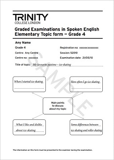 GESE Grade 4 Topic form example